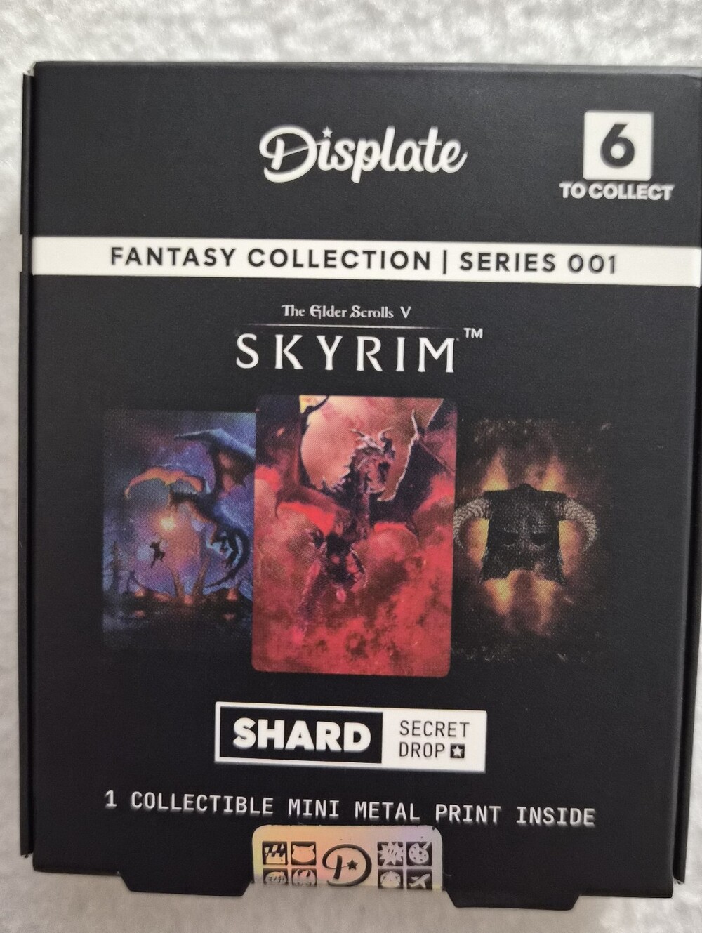 Displate Mini Metal Plate- Shard Secret Drop- Skyrim - Series 001